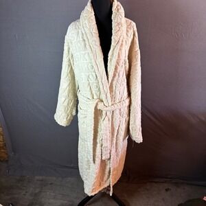 Kvadrat Raf Simons Logo Bathrobe Cream Cotton Made in Italy Mens Medium Designer